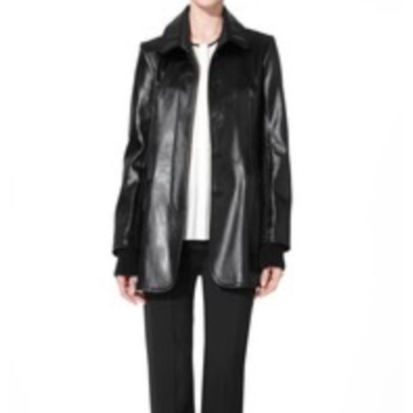 Theory NWT Panyia Slick Black Trench Coat SOLD OUT - Picture 2 of 8